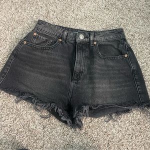 Garage Festival Black Jean Shorts